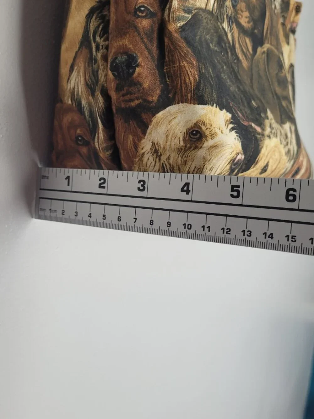 Realistic all over dog print tote cute funky unique lots of pockets